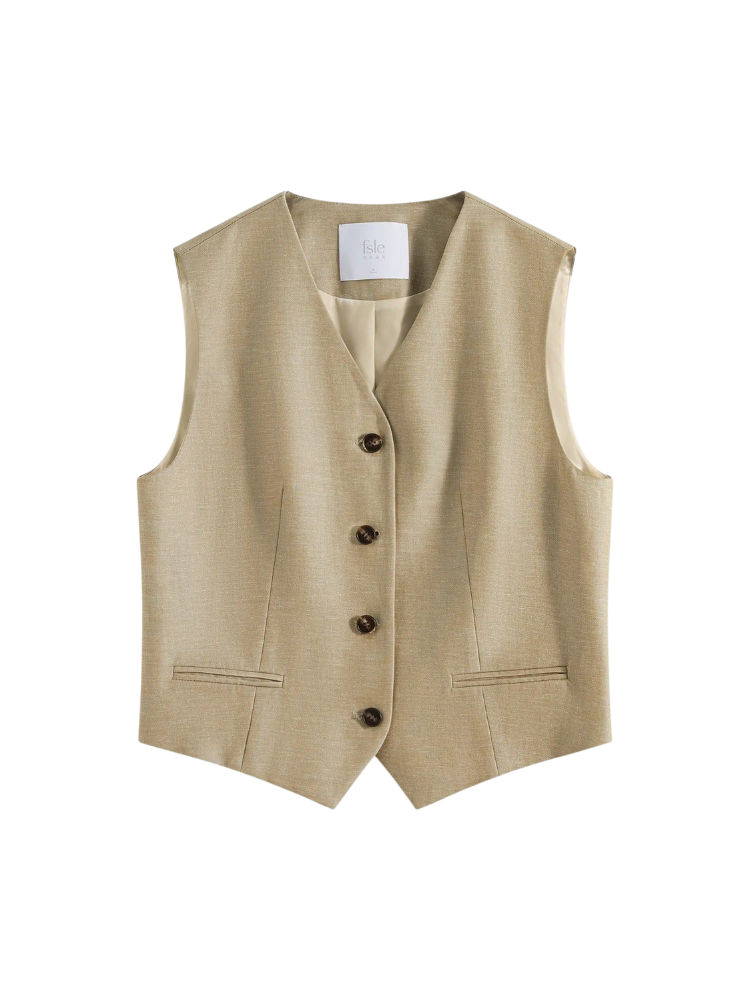 Alba – Vintage Linen Vest – Morano
