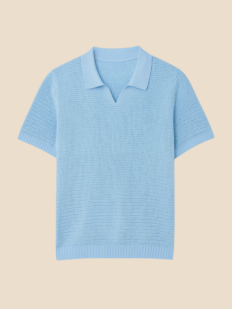 Alnaro - Breathable Knit Polo Shirt
