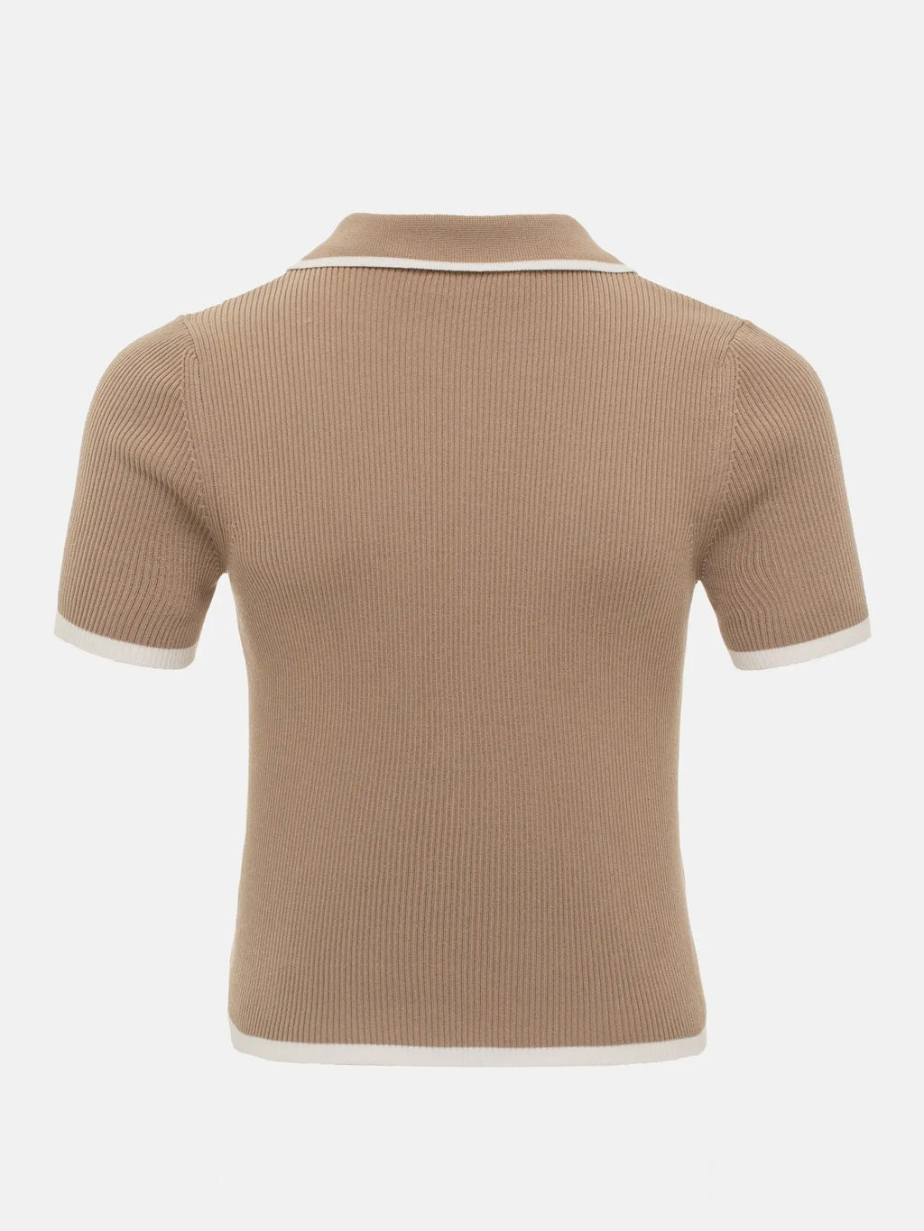 Liora - Contrast Knit Polo Top
