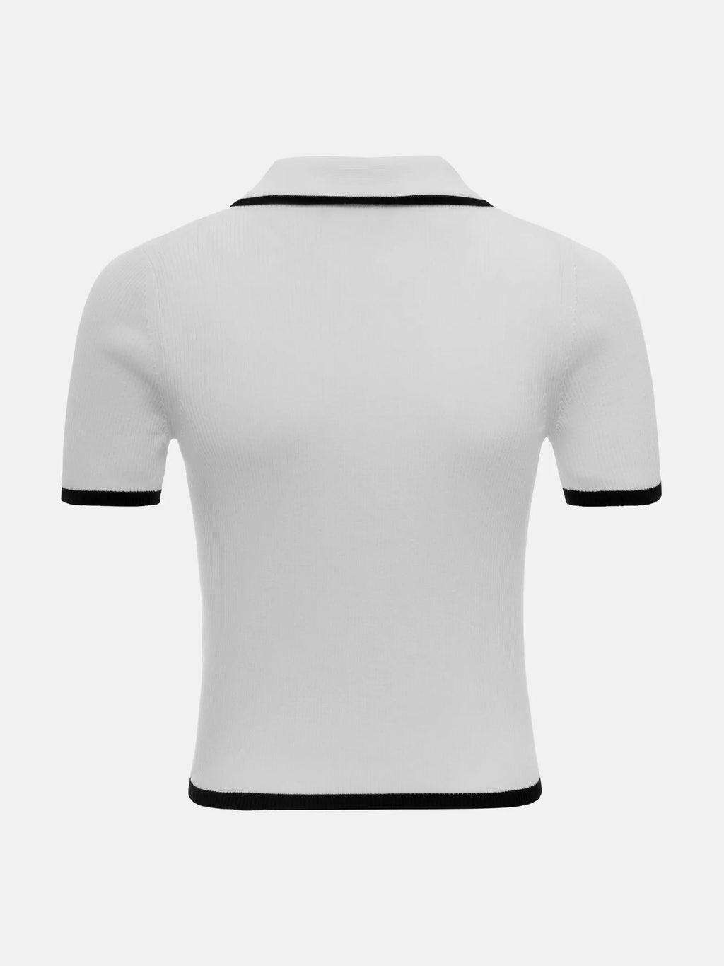 Liora - Contrast Knit Polo Top