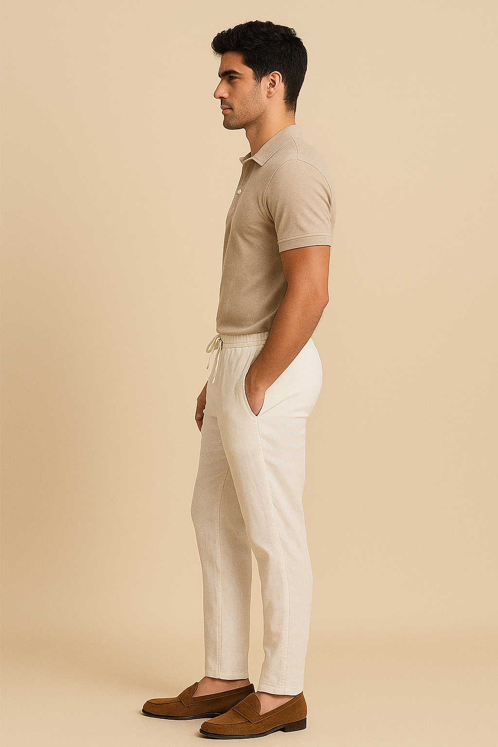 Enzo - Cotton Linen Jogger Pants