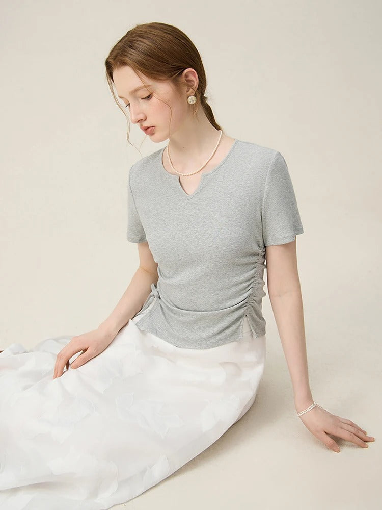 Vivano - Drawstring Knit Tee