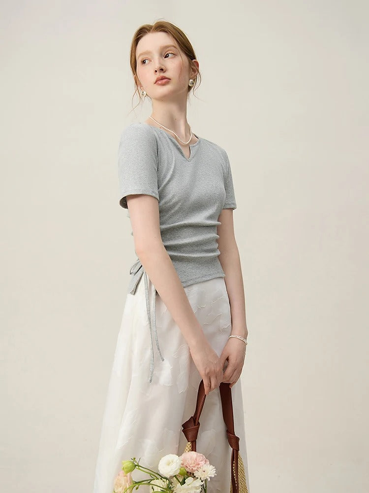 Vivano - Drawstring Knit Tee