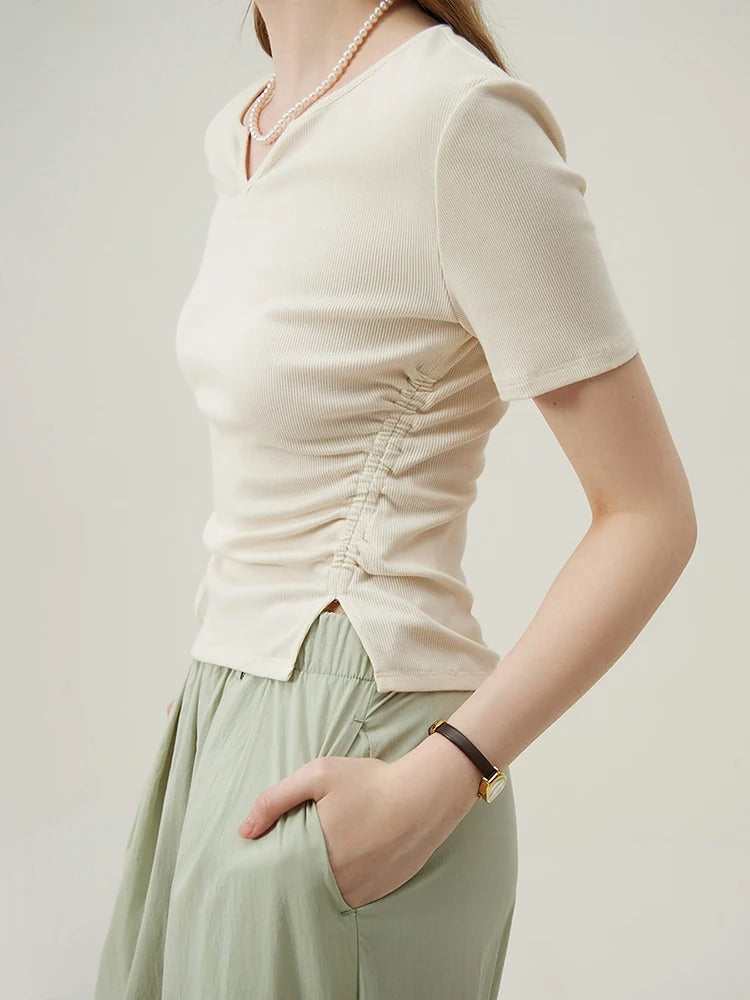 Vivano - Drawstring Knit Tee