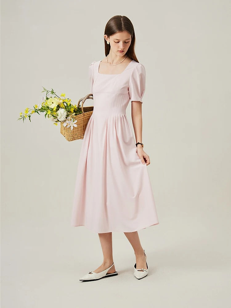 Eloise – Puff Sleeve Midi Dress