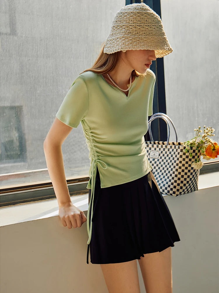 Vivano - Drawstring Knit Tee
