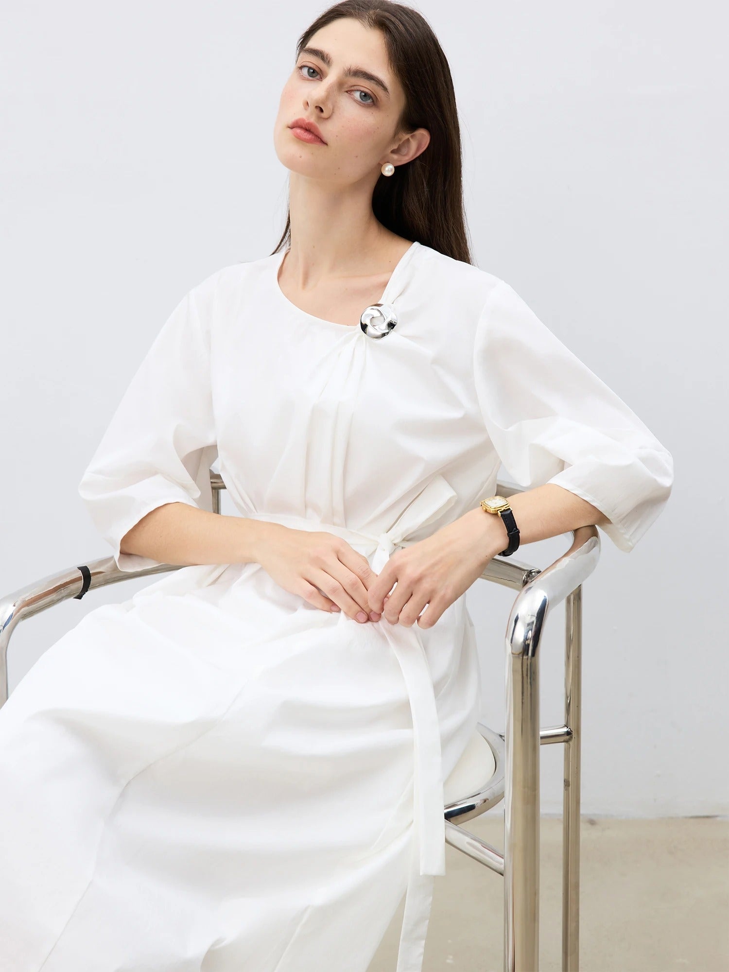 Mio - Asymmetrical Midi Dress