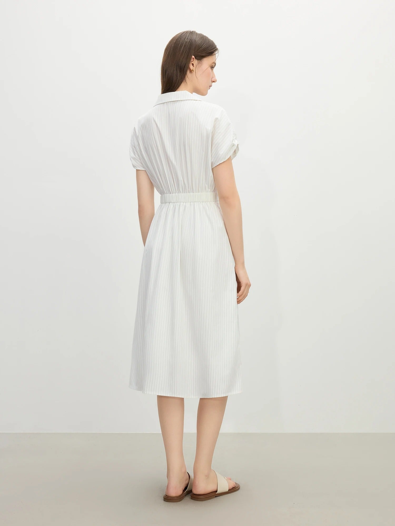 Elise – French Striped Midi Dress