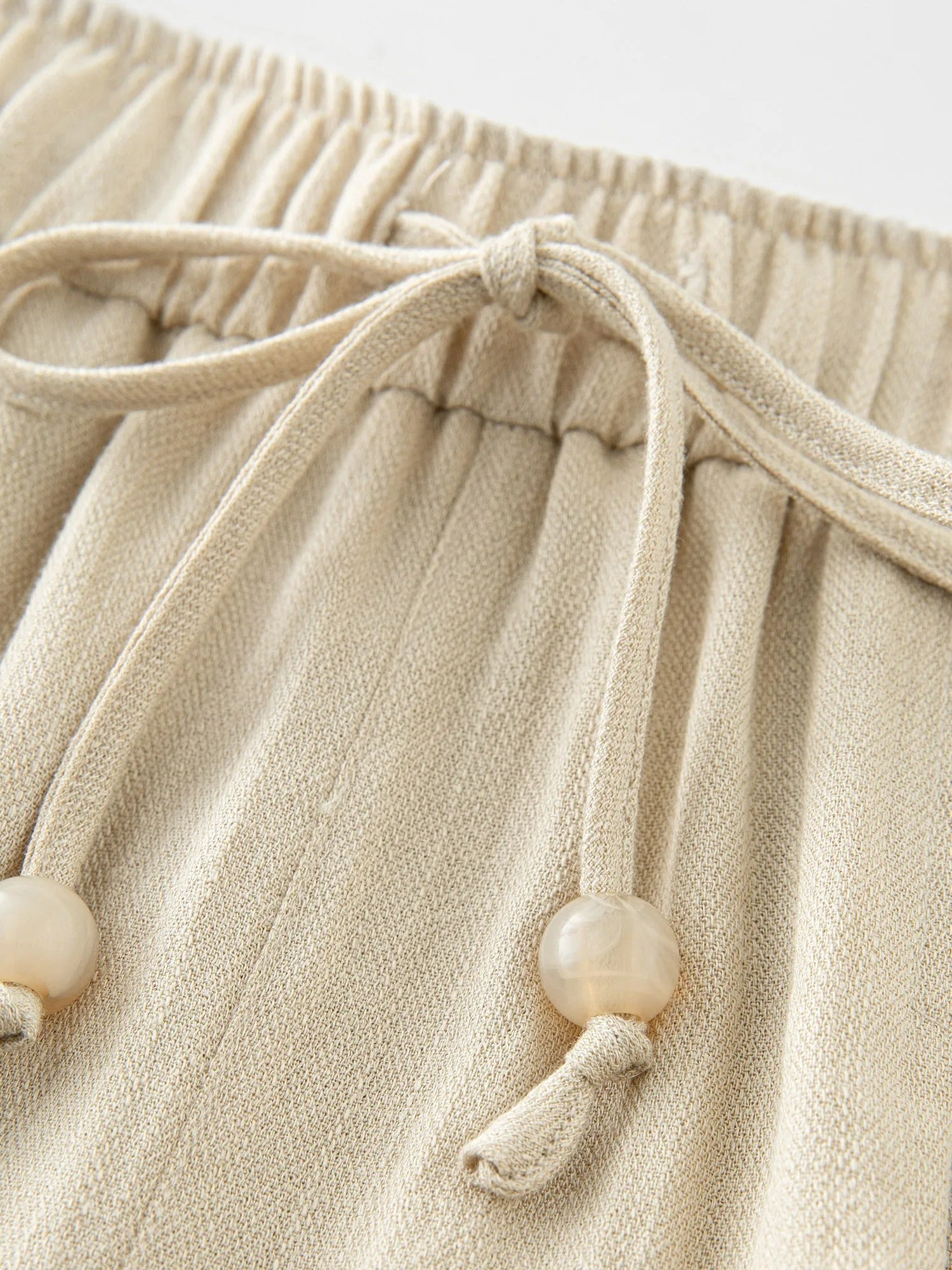 Nola – Linen Blend Elastic Waist Pants