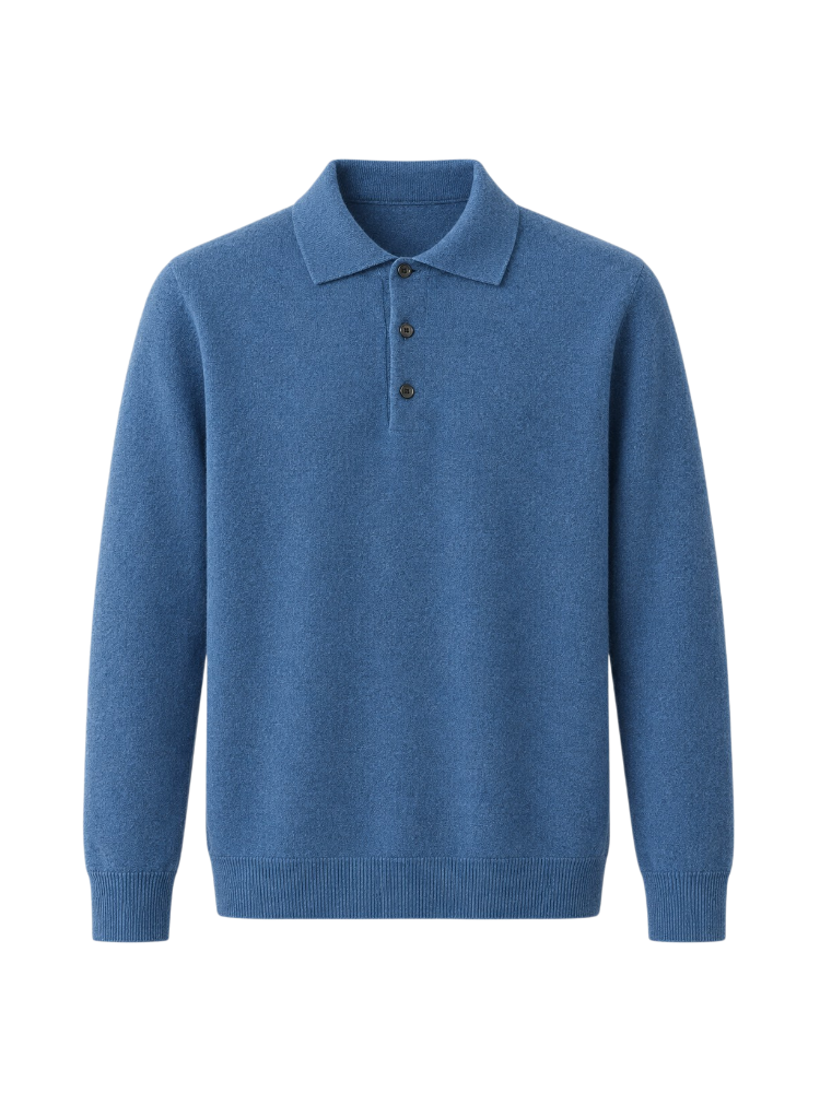 Solan – Cashmere Polo Knit Sweater
