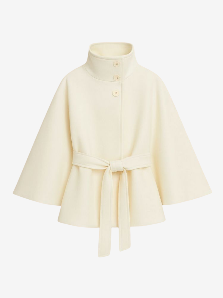 Celia - High-Collar Belted Coat