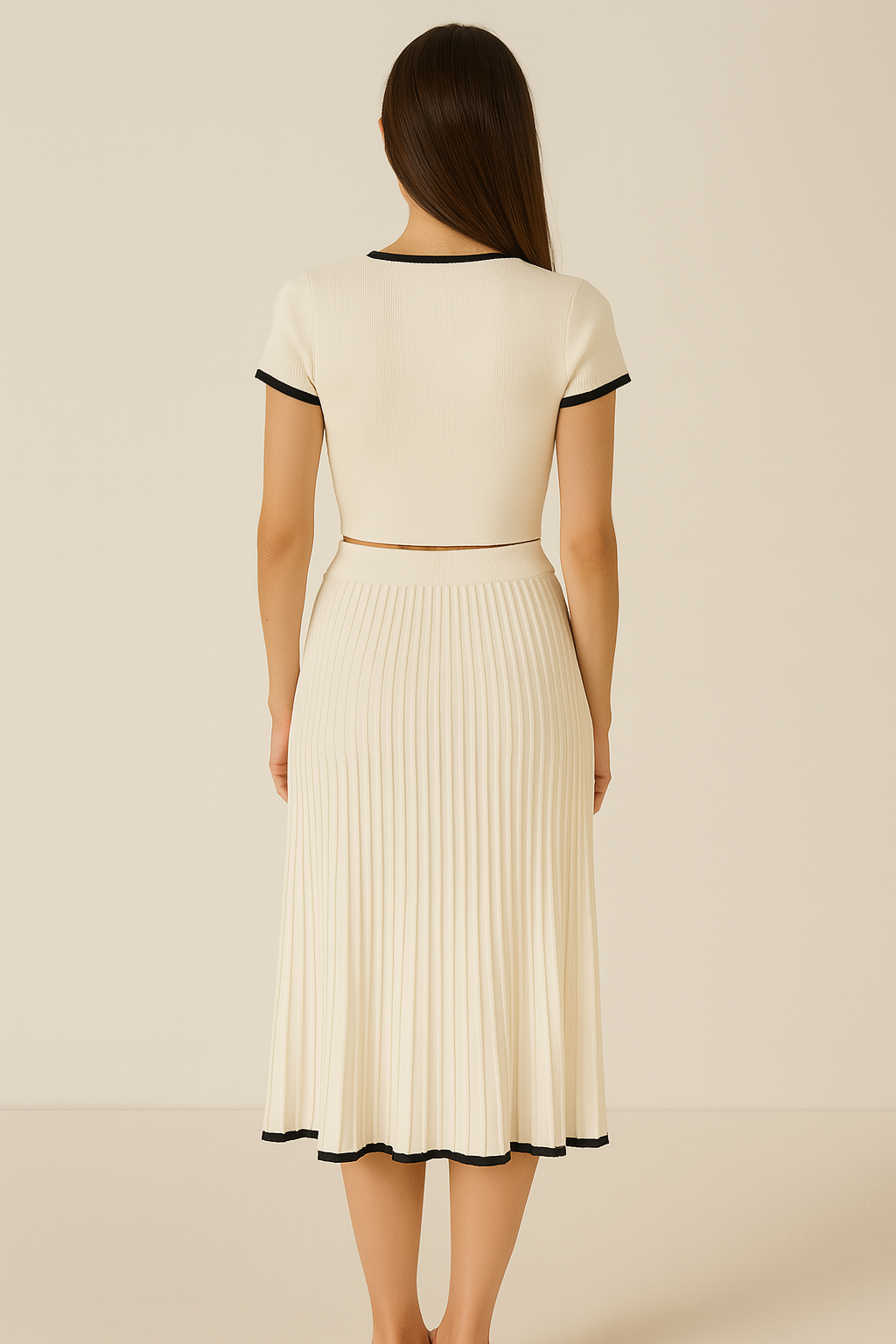 Isla – White Skirt Set