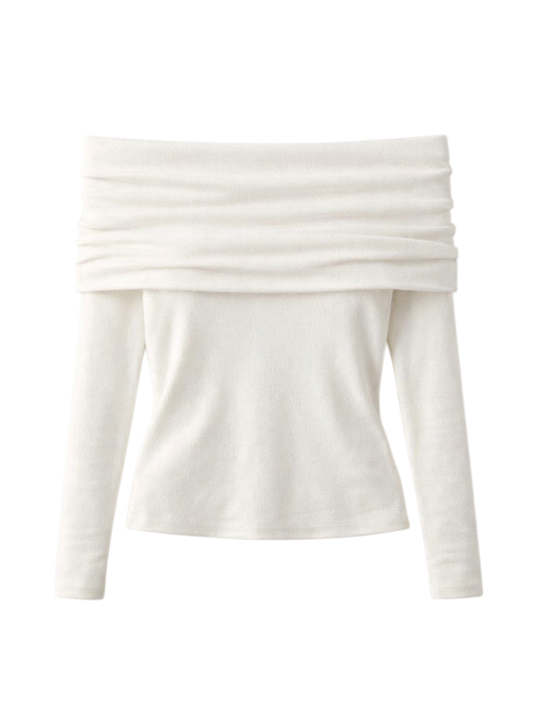 Isolde – Off-Shoulder Knit Sweater