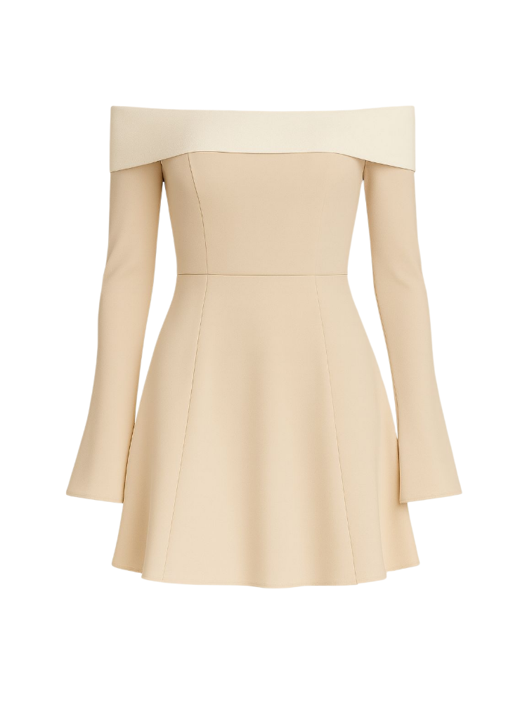 Fina - Off-Shoulder Long Sleeve Dress