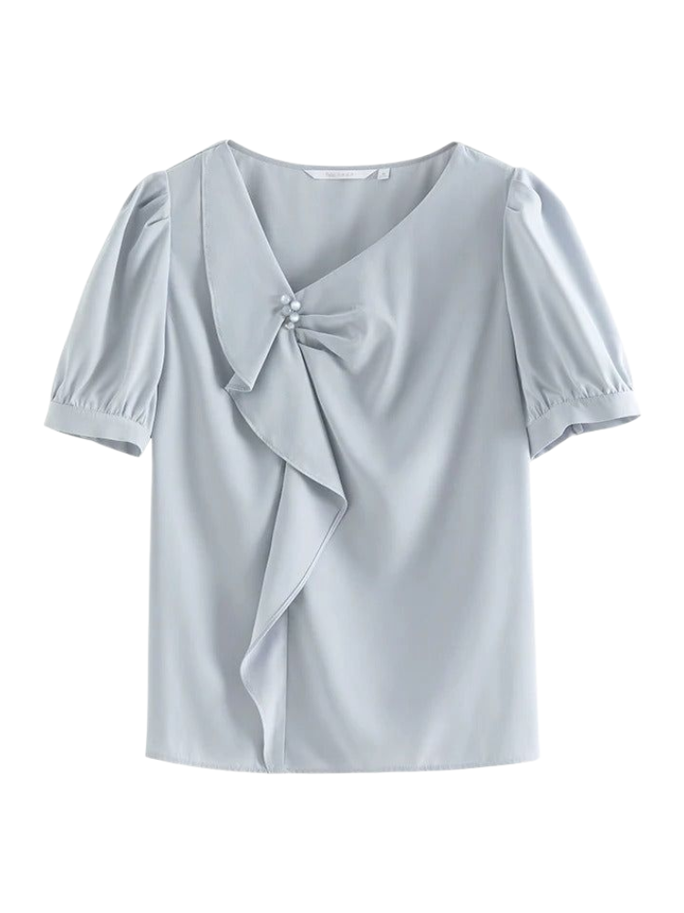 Clemence – French Ruffled Chiffon Blouse