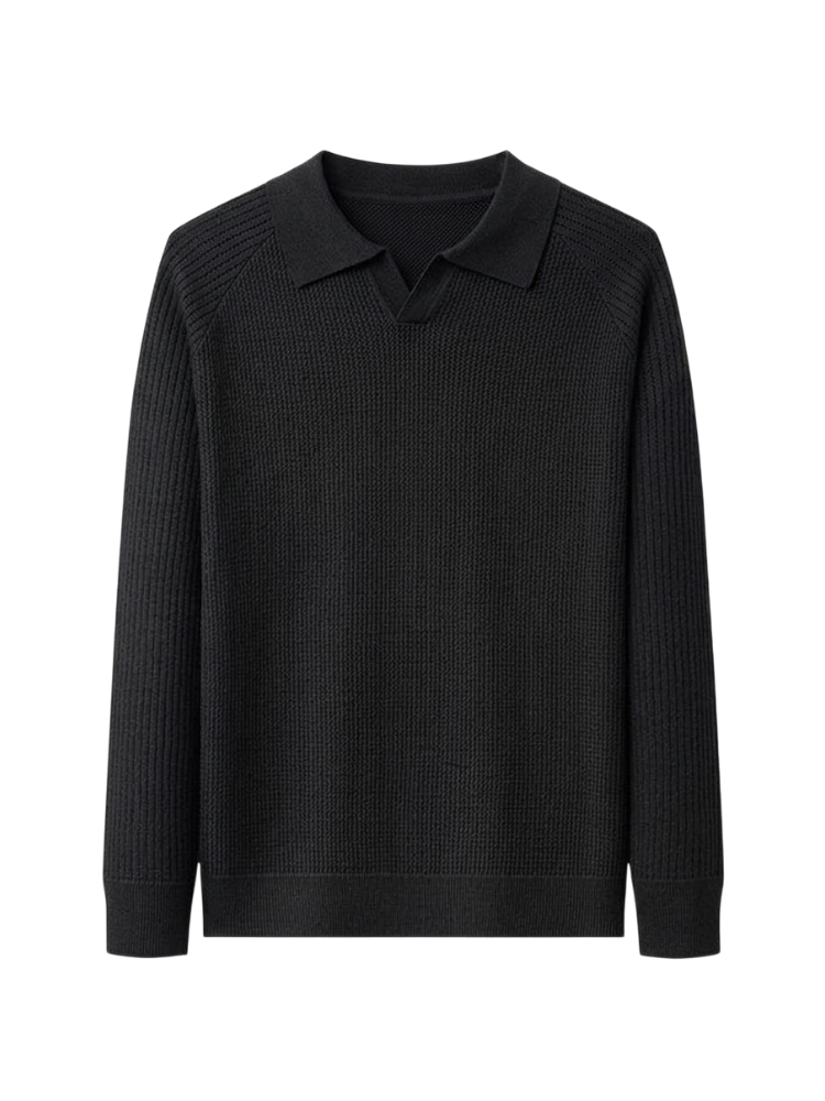 Soren – Textured Cotton Knit Polo