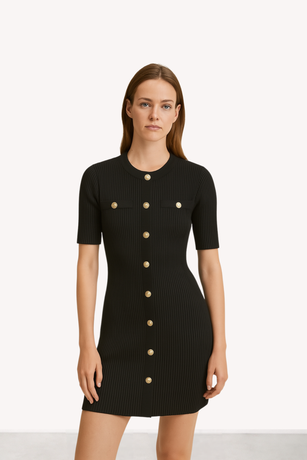 Vera – Ribbed Knit Mini Dress