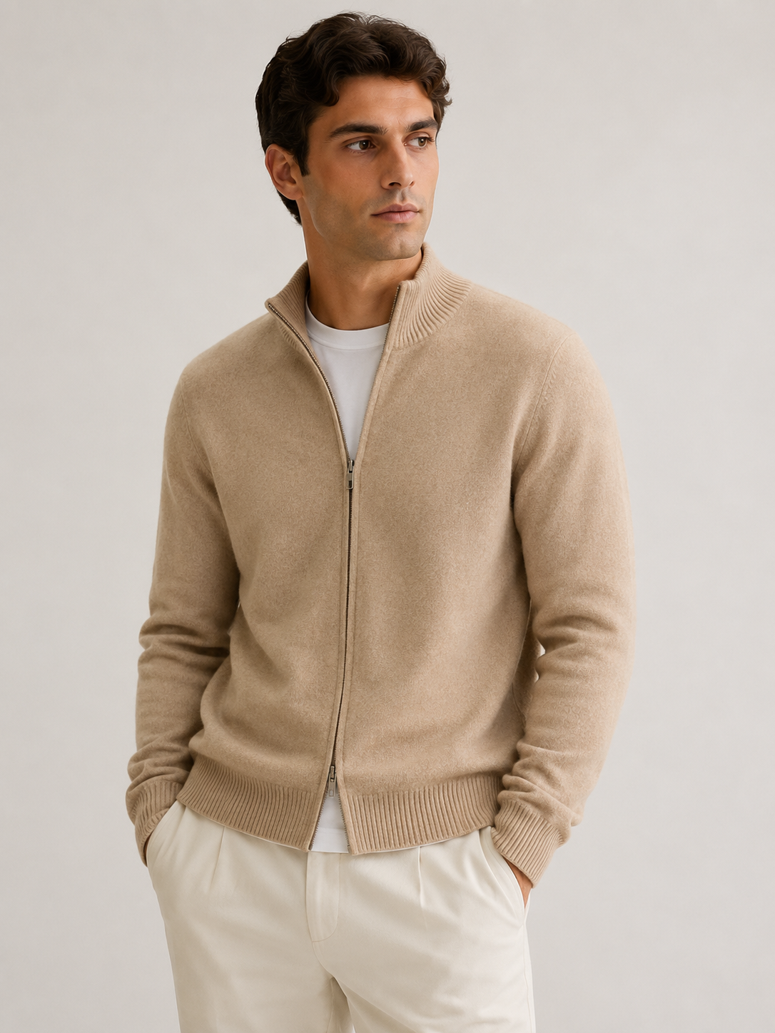 Oro - Merino Zip Cardigan