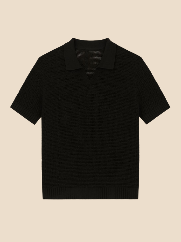Alnaro - Breathable Knit Polo Shirt