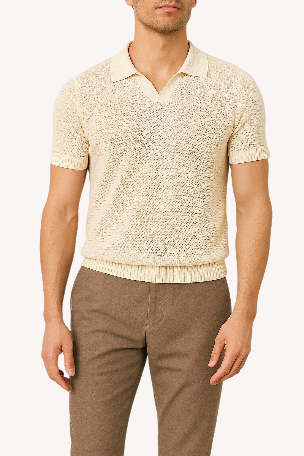 Alnaro - Breathable Knit Polo Shirt
