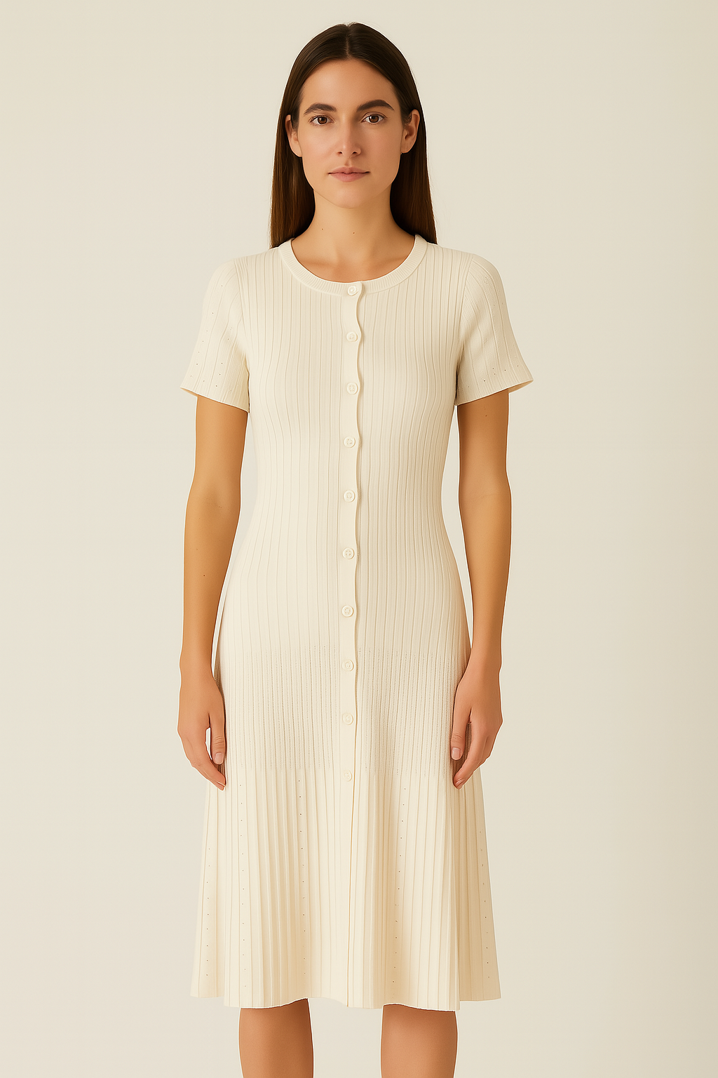 Selene – Knit Button Dress