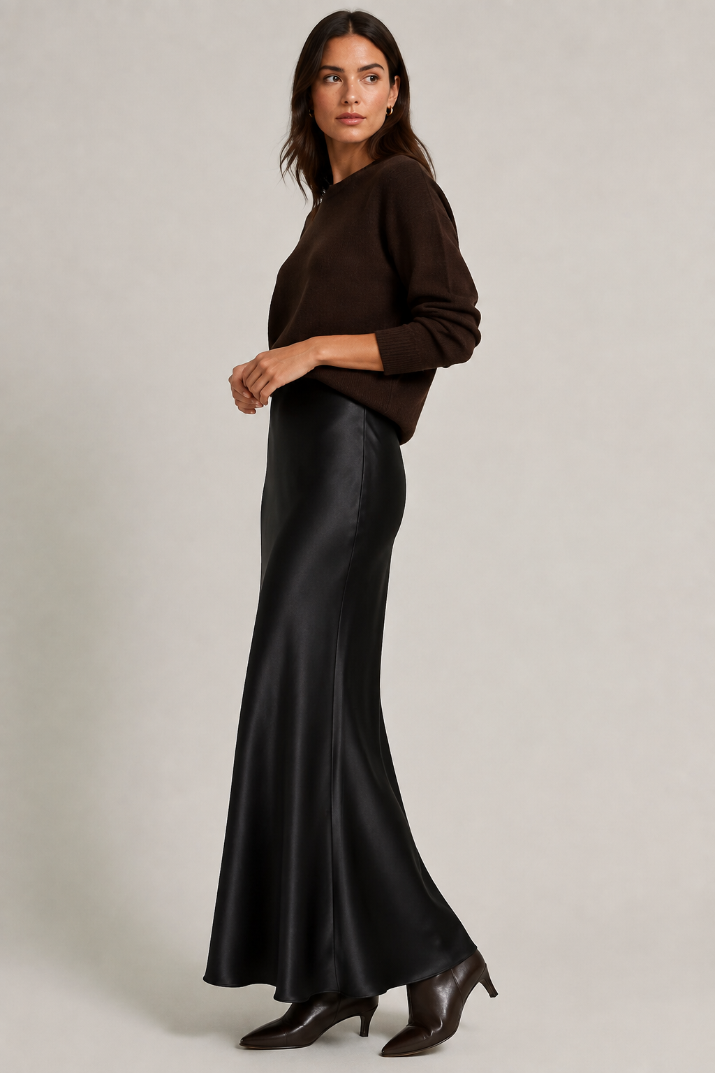 Celeste – Satin Column Maxi Skirt
