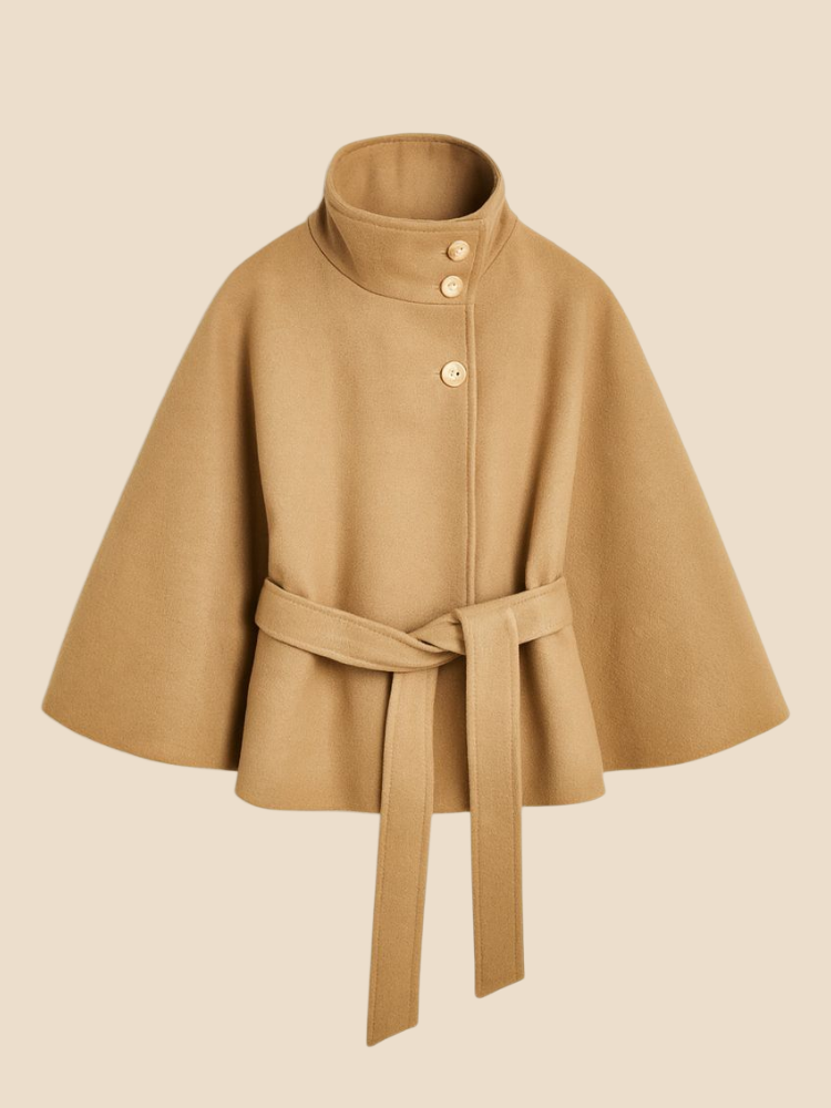 Celia - High-Collar Belted Coat