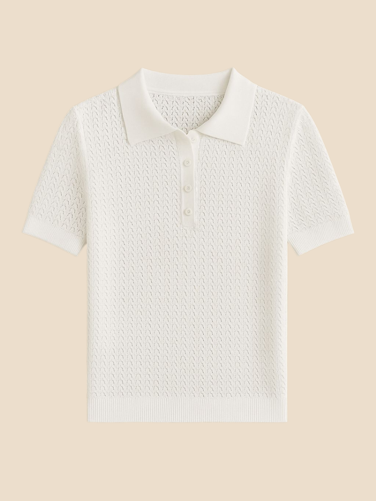 Elara - Knit Lapel Top
