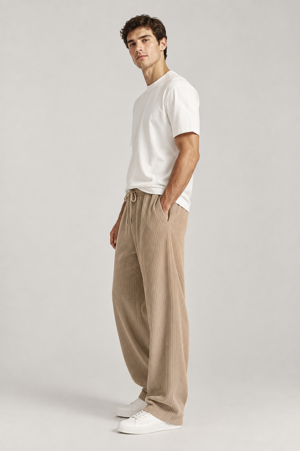 Lorenzo – Ribbed Jacquard Relaxed Trousers