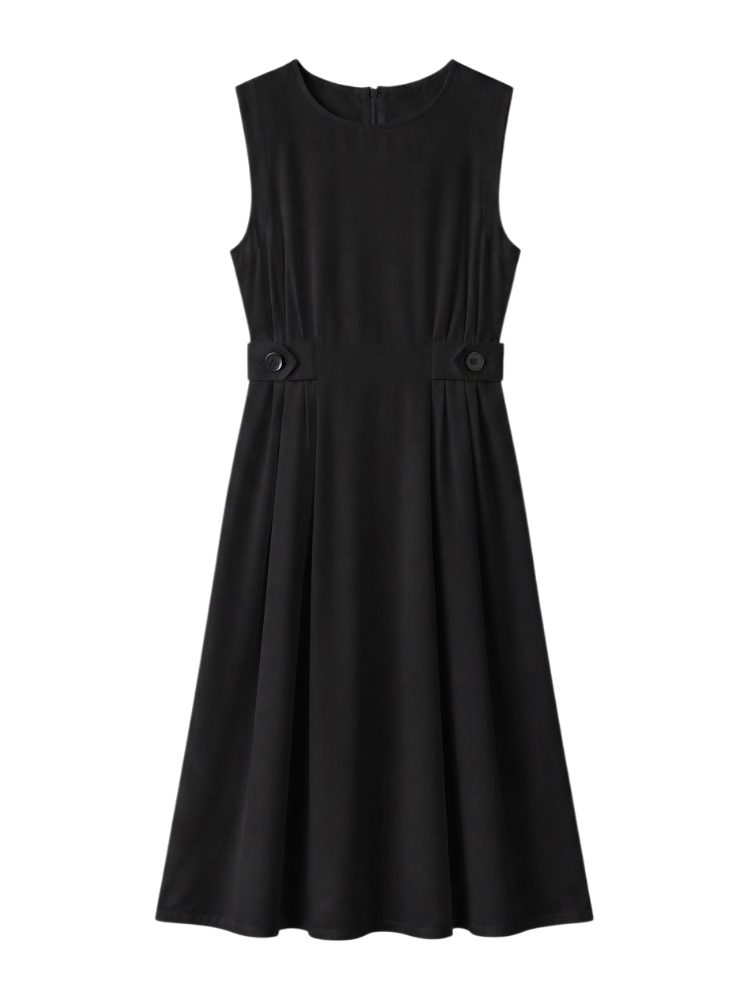 Vela – Sleeveless A-Line Midi Dress