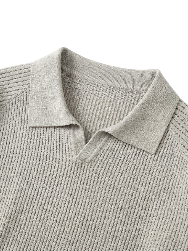 Soren – Textured Cotton Knit Polo