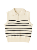 Ari - Striped Knit Vest