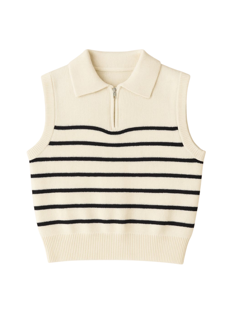 Ari - Striped Knit Vest