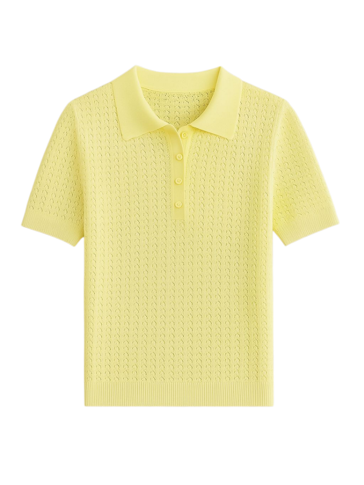 Elara - Knit Lapel Top