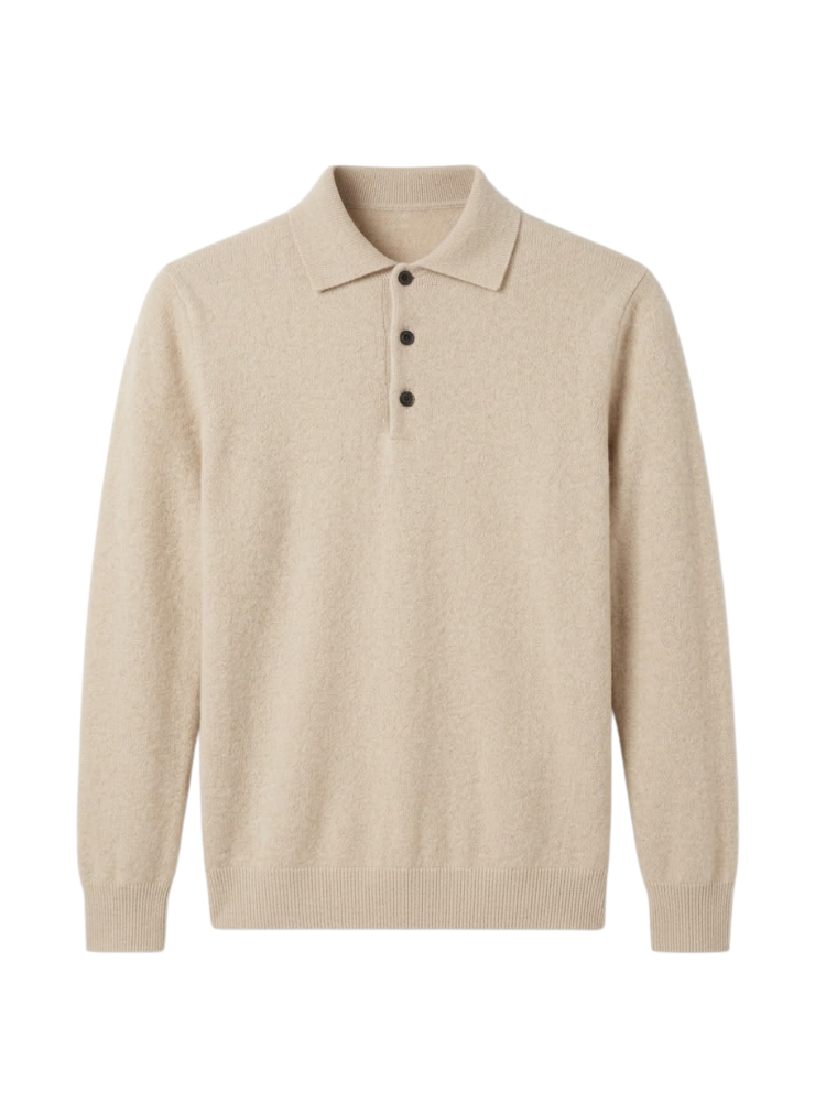 Solan – Cashmere Polo Knit Sweater