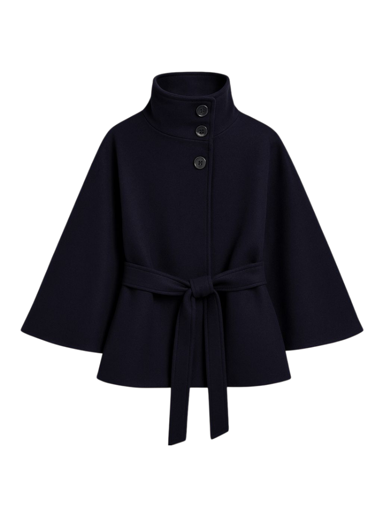 Celia - High-Collar Belted Coat