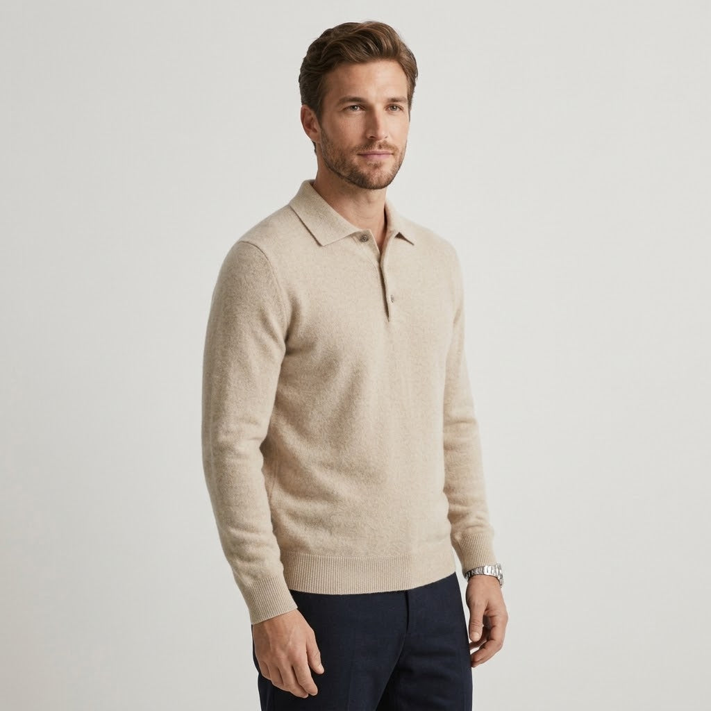 Solan – Cashmere Polo Knit Sweater