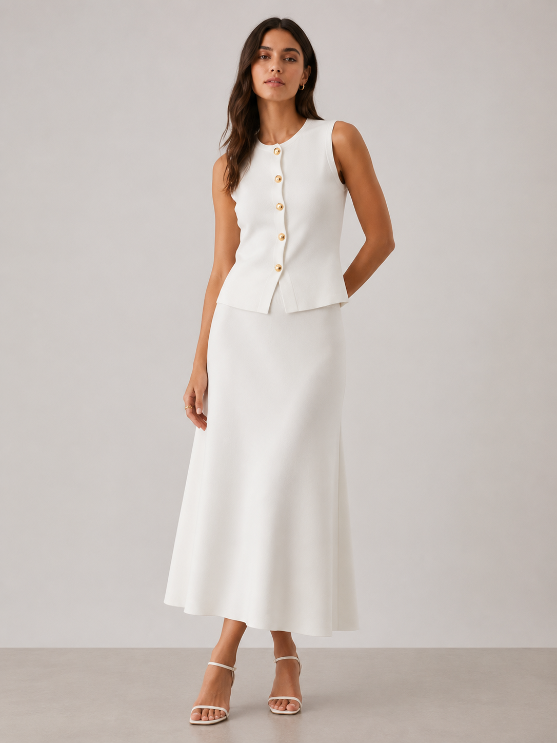 Eline – Knit Vest Skirt Set