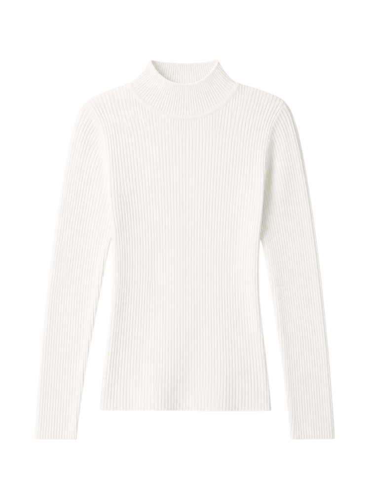 Raya – Ribbed Mock Neck Sweater