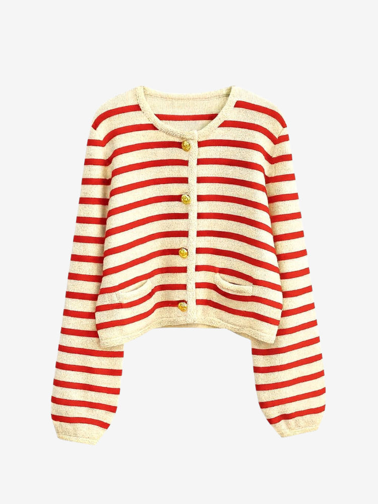 Puro - Striped Crop Cardigan