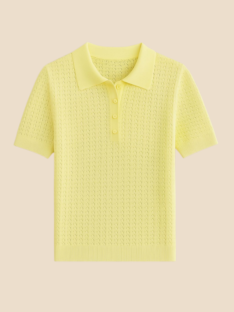 Elara - Knit Lapel Top