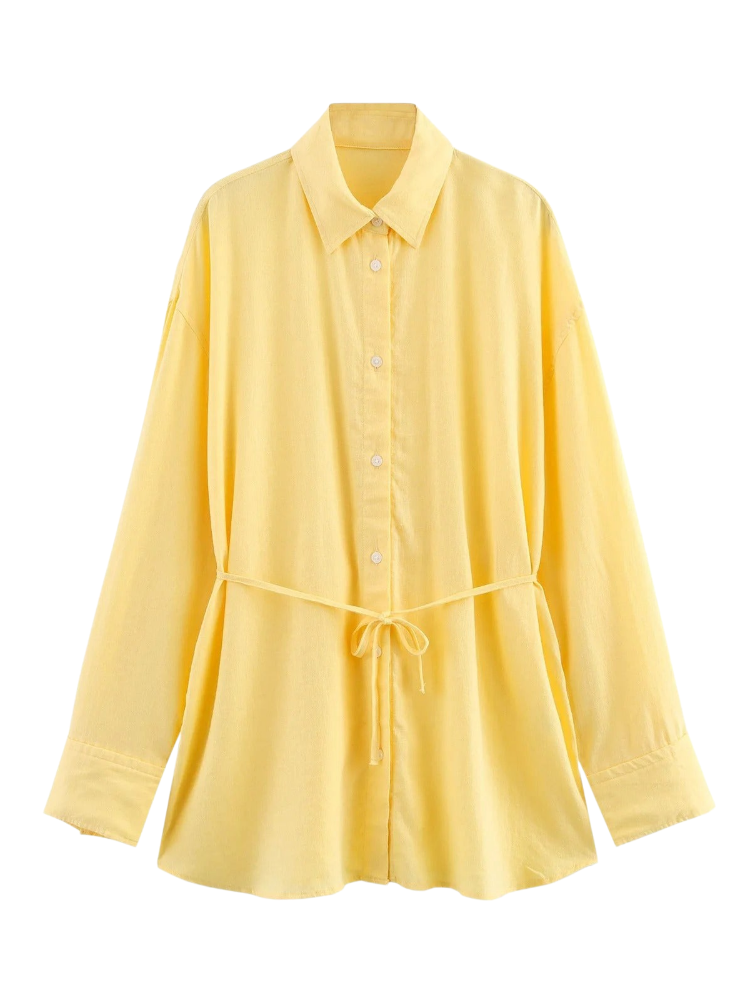 Sieno – Tie-Waist Cotton Shirt