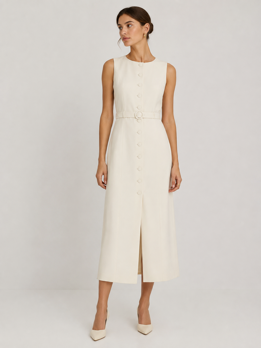 Valora – Belted Midi Tank Dress