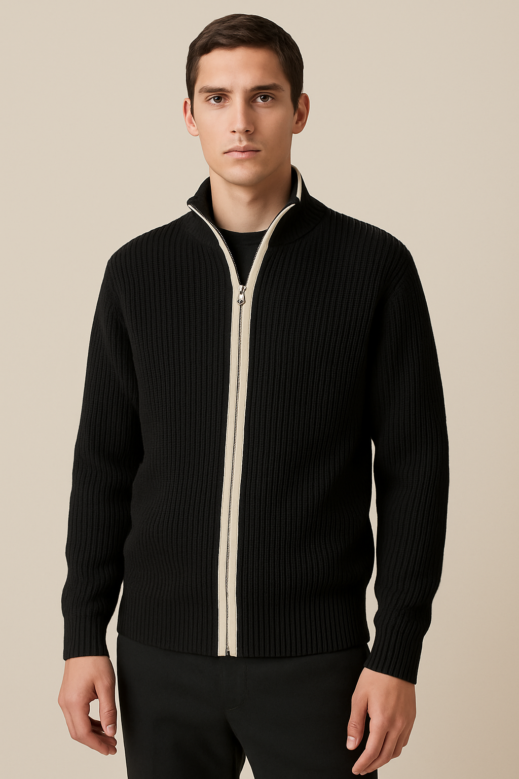 Dario - Knit Zip Cardigan