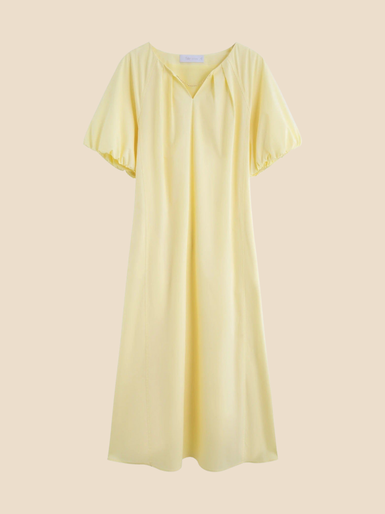 Vivienne – Belted V-Neck Midi Dress