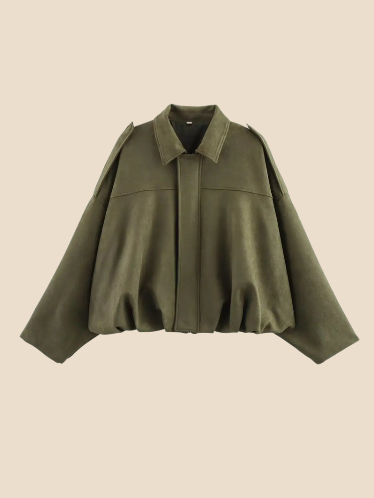 Kaia – Suede Bomber Jacket