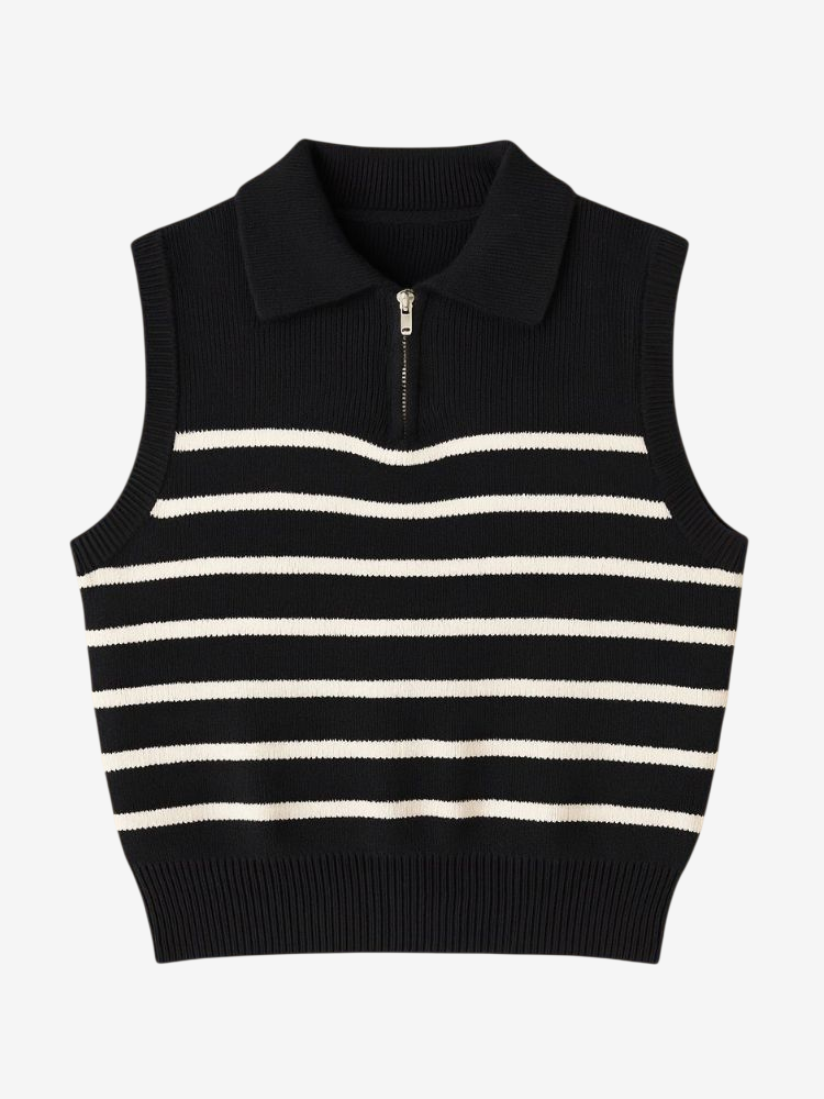 Ari - Striped Knit Vest