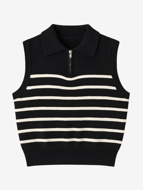 Ari - Striped Knit Vest