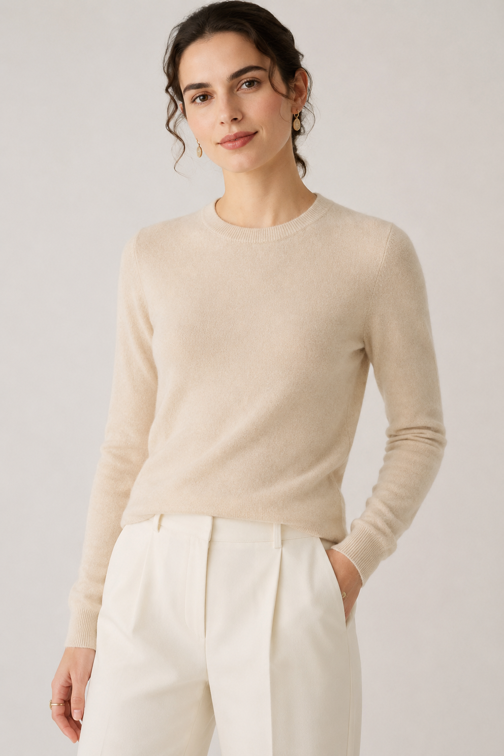 Sina – Pure Cashmere Crew Neck Sweater