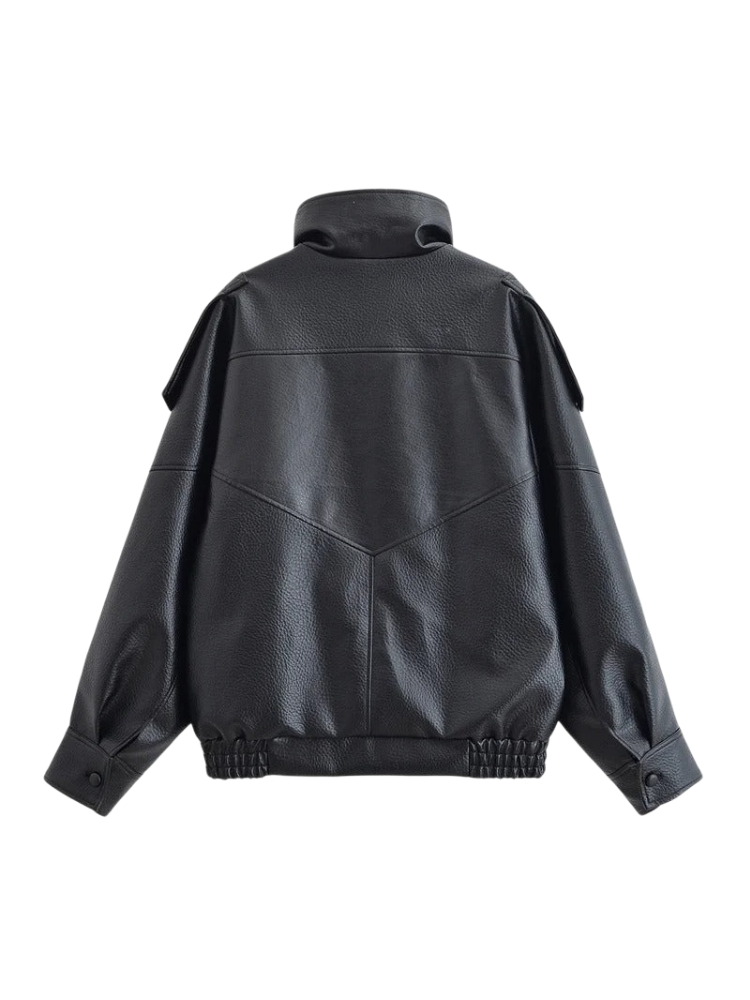 Nyra – Moto Faux Leather Jacket